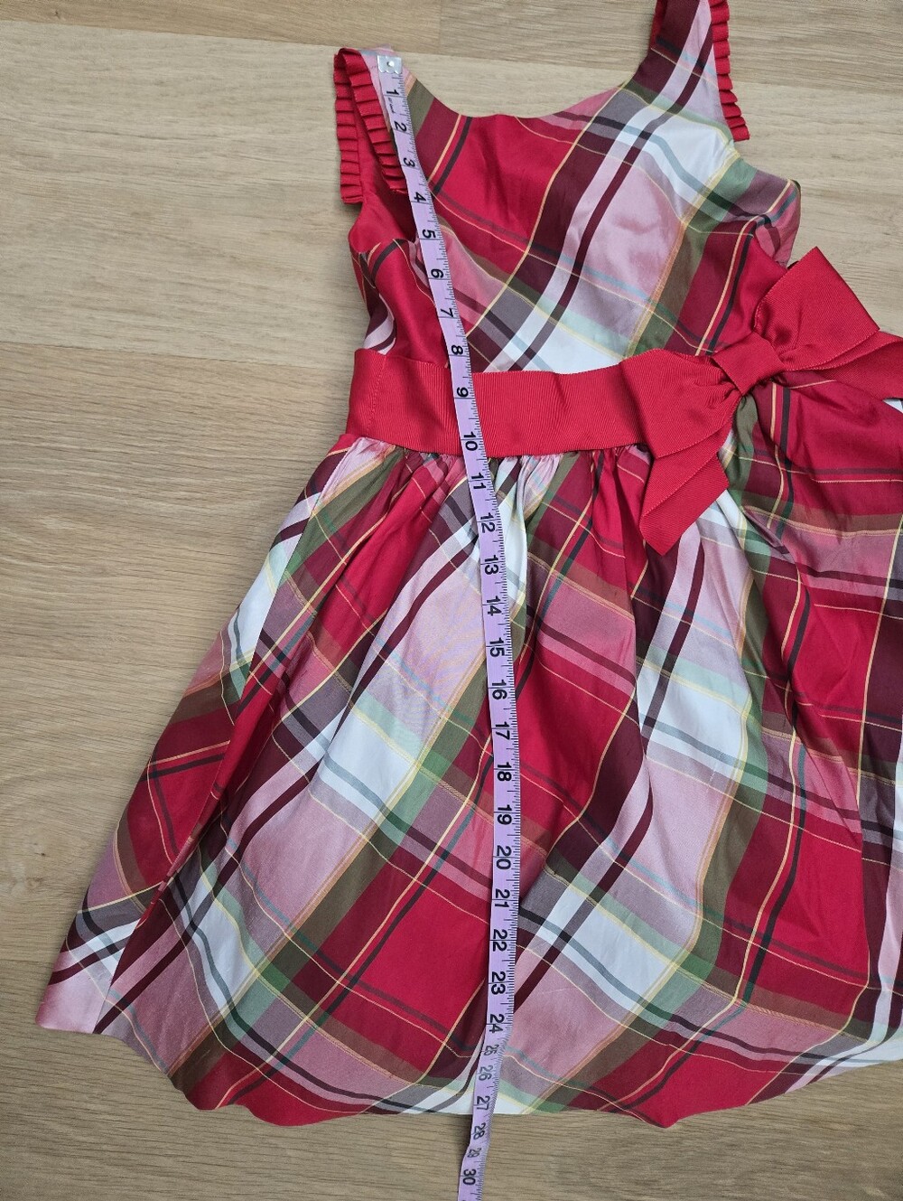 Janie and Jack Vibrant Red Plaid Dress - Picture 10 of 10